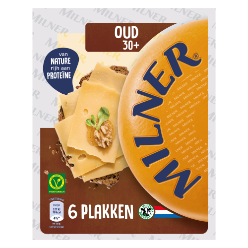 Milner 30+ Kaas Oud plakken 150g
