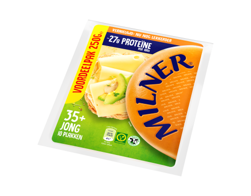 Milner 35+ Kaas Jong plakken 250g